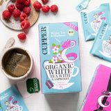 Cupper Thé blanc biologique, framboise, 20 sachets, 34 g (paquet de 4)