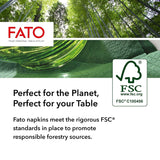 , Serviettes en papier jetables, idéales pour les déjeuners et buffets décontractés, paquet de 50 serviettes, taille 33 x 33, 4 épaisseurs, 2 épaisseurs, noires, certifiées FSC (lot de 2)