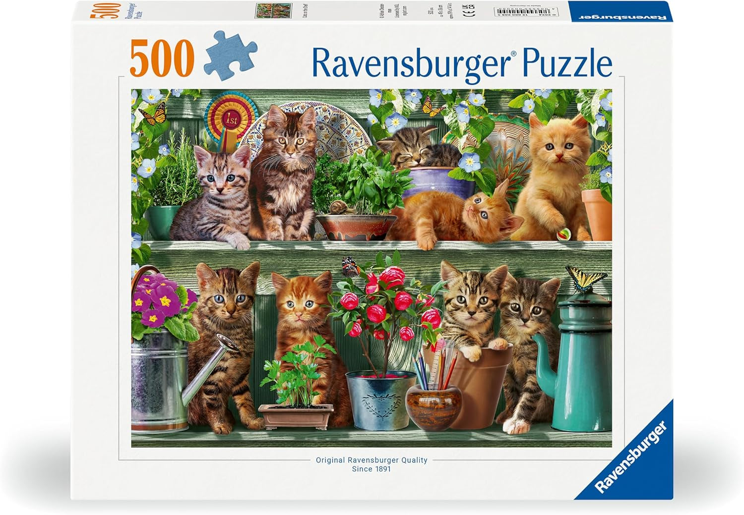 Ravensburger Puzzle 12000205 - Katzen Im Regal - Puzzle de 500 pièces pour adultes et enfants de plus de 10 ans, puzzle animalier avec motif de chat Puzzle Naty Shop