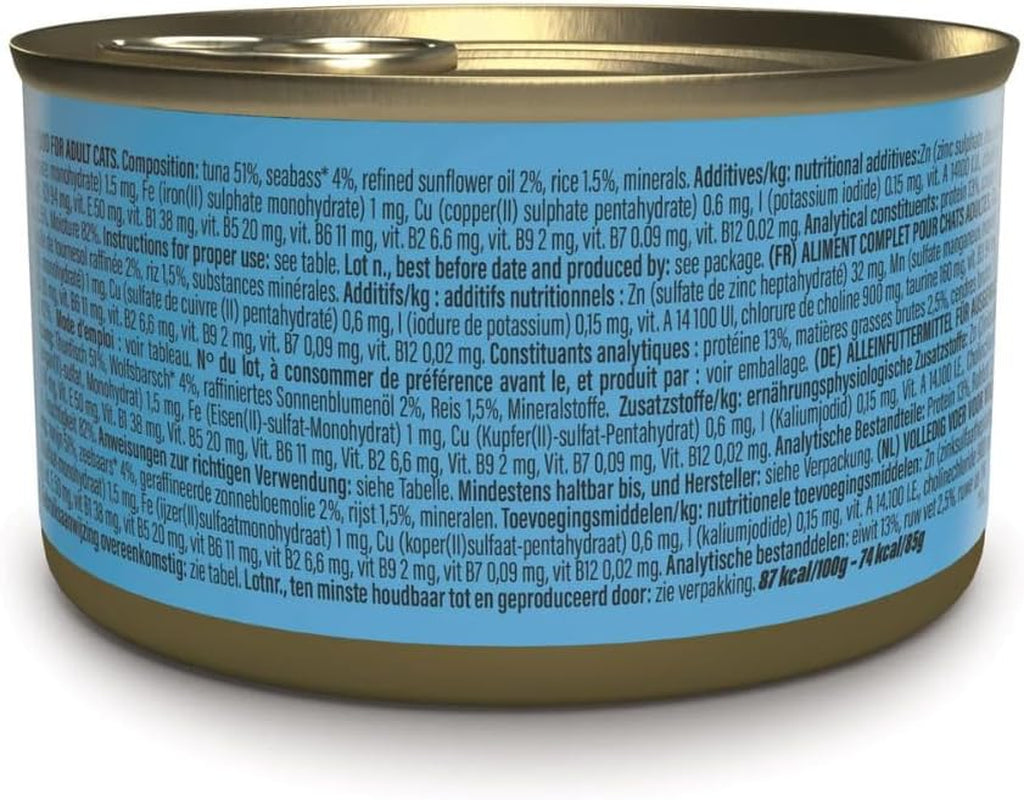 Thon rouge en gelée, nourriture humide complète pour chat, en conserve, avec vitamines ajoutées, 100 % naturel, 6 x 85 g