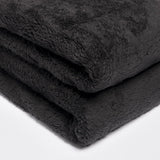 Brentford's Teddy Couverture polaire grande couverture de lit en peluche super douce et chaude pour canapé-lit noir - 150 x 200 cm Lits et couvertures Besuche den Brentfords-Store