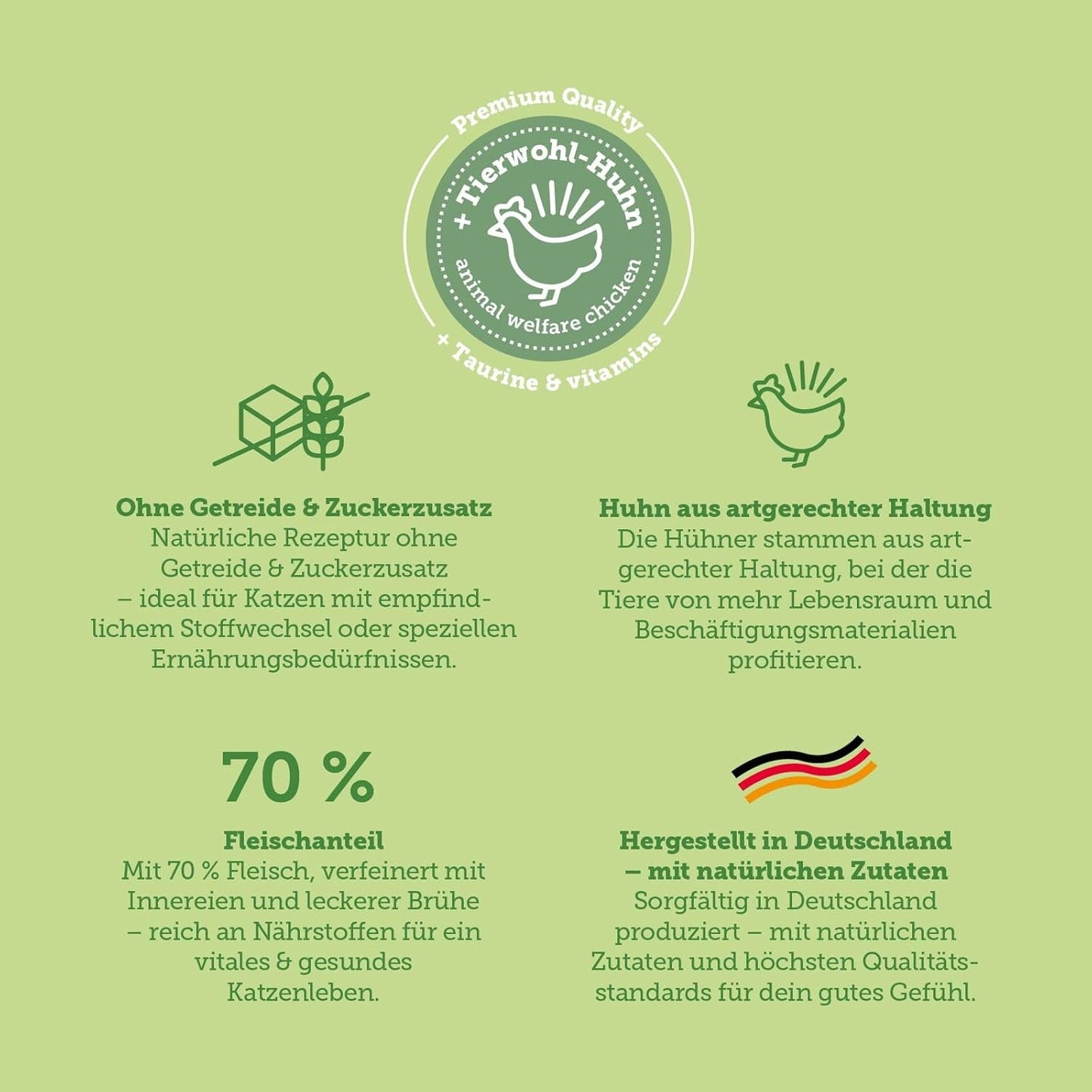 MERA Cats Nature Insect Premium Katzenfutter Nass 12x85g | sans Zucker et Getreide| Nachhaltig & mit viel Insektenprotein | Katzennassfutter adulte