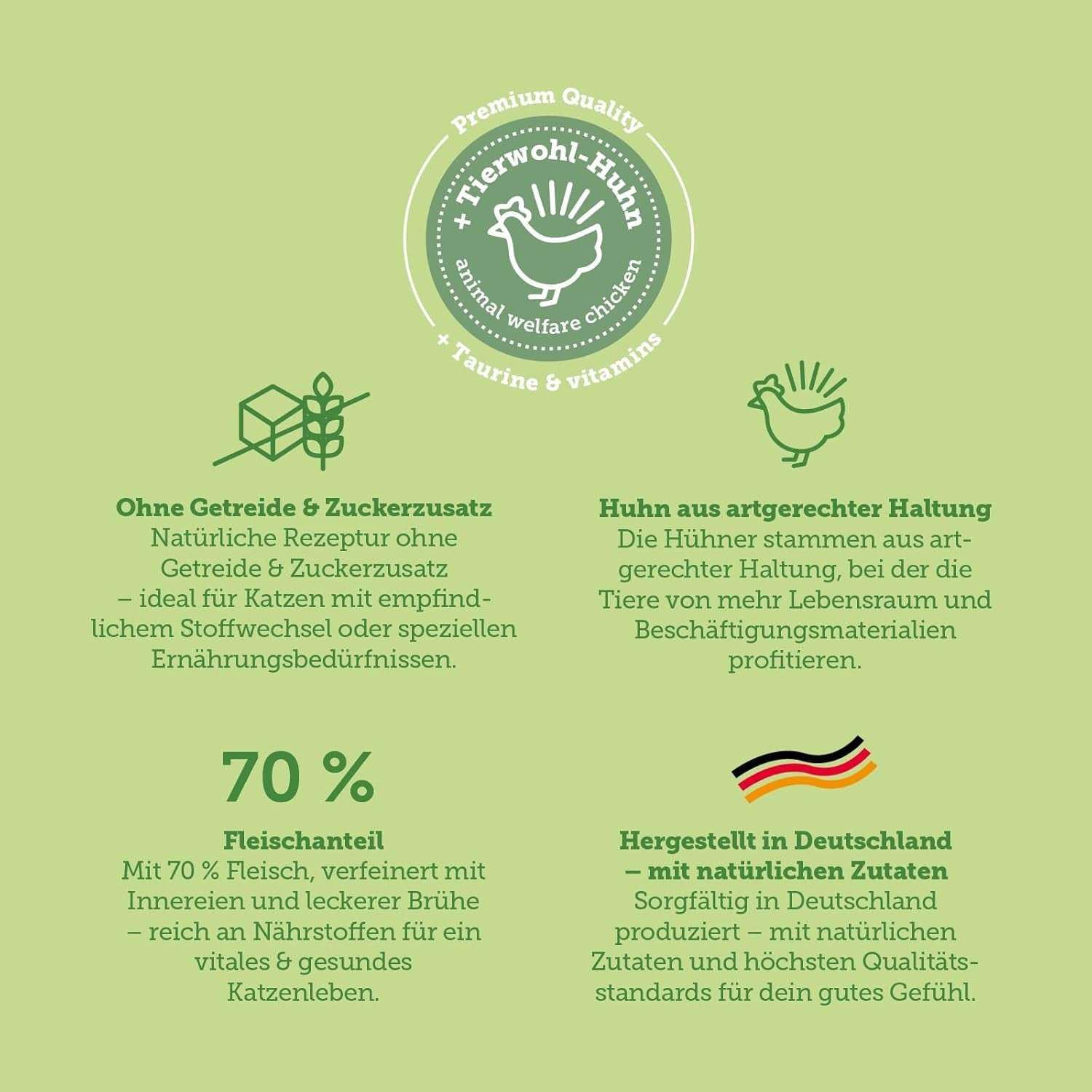 MERA Cats Nature Insect Premium Katzenfutter Nass 12x85g | sans Zucker et Getreide| Nachhaltig & mit viel Insektenprotein | Katzennassfutter adulte