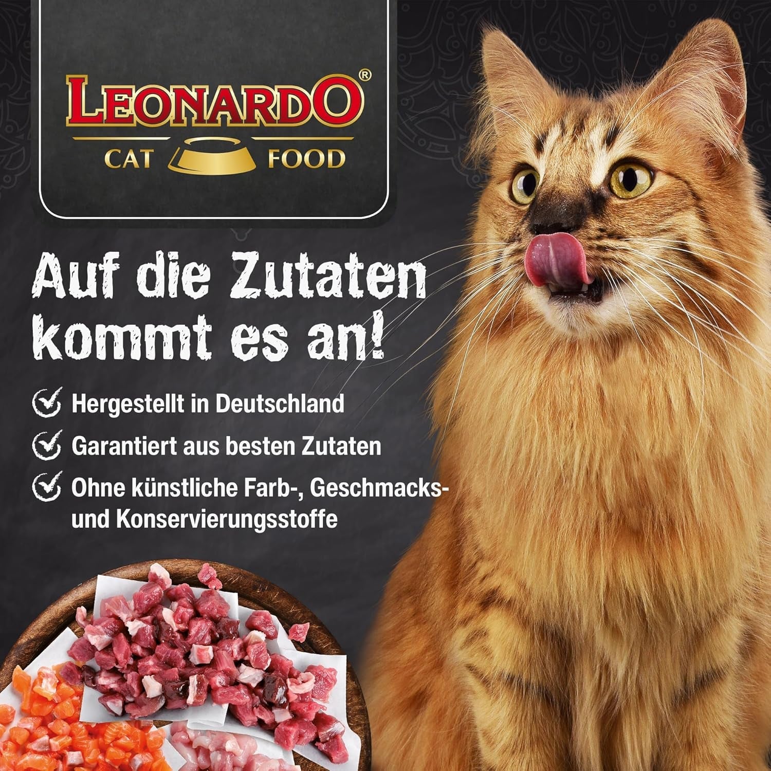 LEONARDO Nourriture humide [6x400g foie] | Nourriture humide pour chats sans céréales | Aliments humides complets en conserve