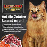 LEONARDO Nassfutter für Katzen, Geflügel pur, dose de 6X 800g, Katzenfutter getreidefrei, Alleinfutter, fabriqué en Allemagne