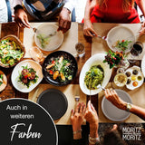 Moritz & Moritz Service de table NORDIC pour 6 personnes – Service de table 18 pièces en grès noir – Design scandinave – Service de table robuste pour 6 personnes pour un usage quotidien et les invités – Service de table combiné