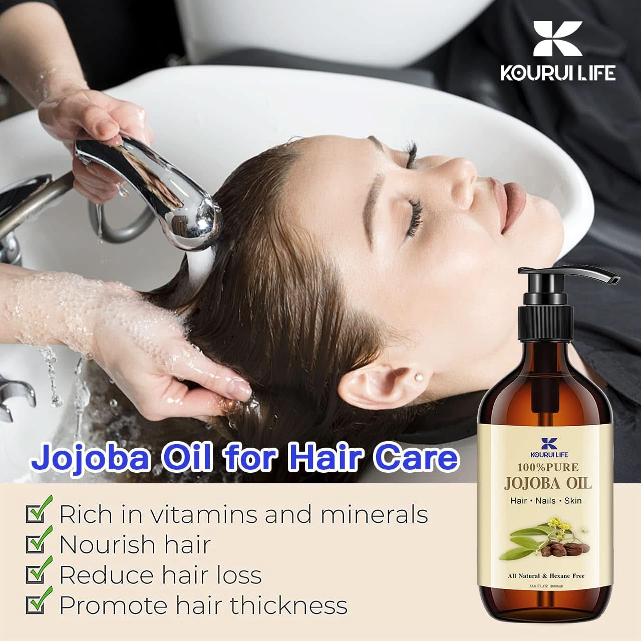 Huile de jojoba bio 1 litre, 100% pure Cosmétique et Beauté Naty Shop