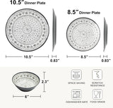 Ensemble de couverts en mélamine 24 pièces, ensemble d'assiettes et de vaisselle de Camping pour 4 personnes, pour les voyages et l'extérieur