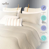 Couette Night Lark sans housse, 4,5 Tog, King Size, collection Dot touffetée, literie de luxe, hypoallergénique, lavable en machine, couettes et couettes sable chaud Naty Shop