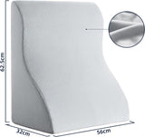 Oreiller de lecture pour lit et canapé – Oreiller en plumes en mousse à mémoire de forme – Oreiller de dossier ergonomique – Parfait pour soutenir votre dos pendant que vous vous détendez, jouez, lisez ou regardez la télévision – Large