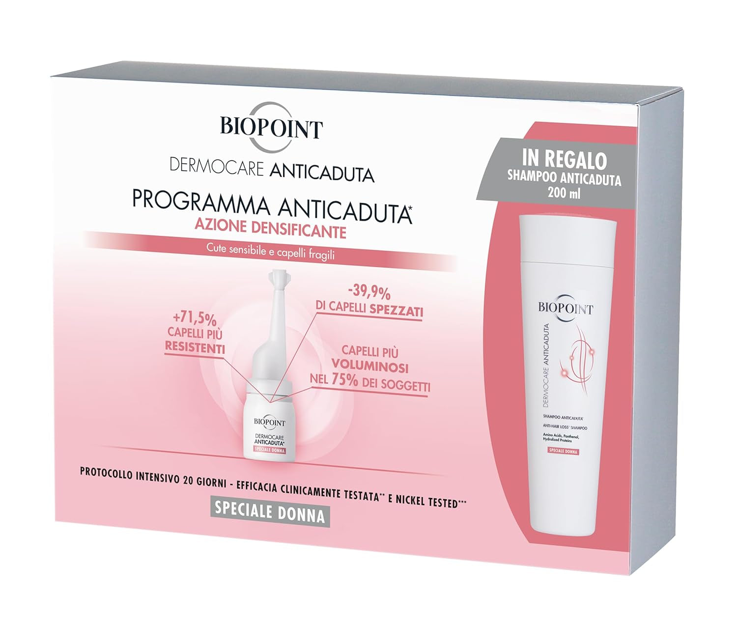 Dermocare, renforce les cheveux et prévient la chute des cheveux, 20 ampoules à effet épaississant + shampooing 200 ml Soin capillaire Dermocare Default Title
