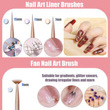 10 pièces Nail-Art-Pinsel, Nagel-Gel-Nagellack-Malpinsel, Zeichenstift, Nagel-Liner-Pinsel et Nagel-Dotting-Stift pour Gel-Nagellack, DIY, Manucure, Salon Zu Hause