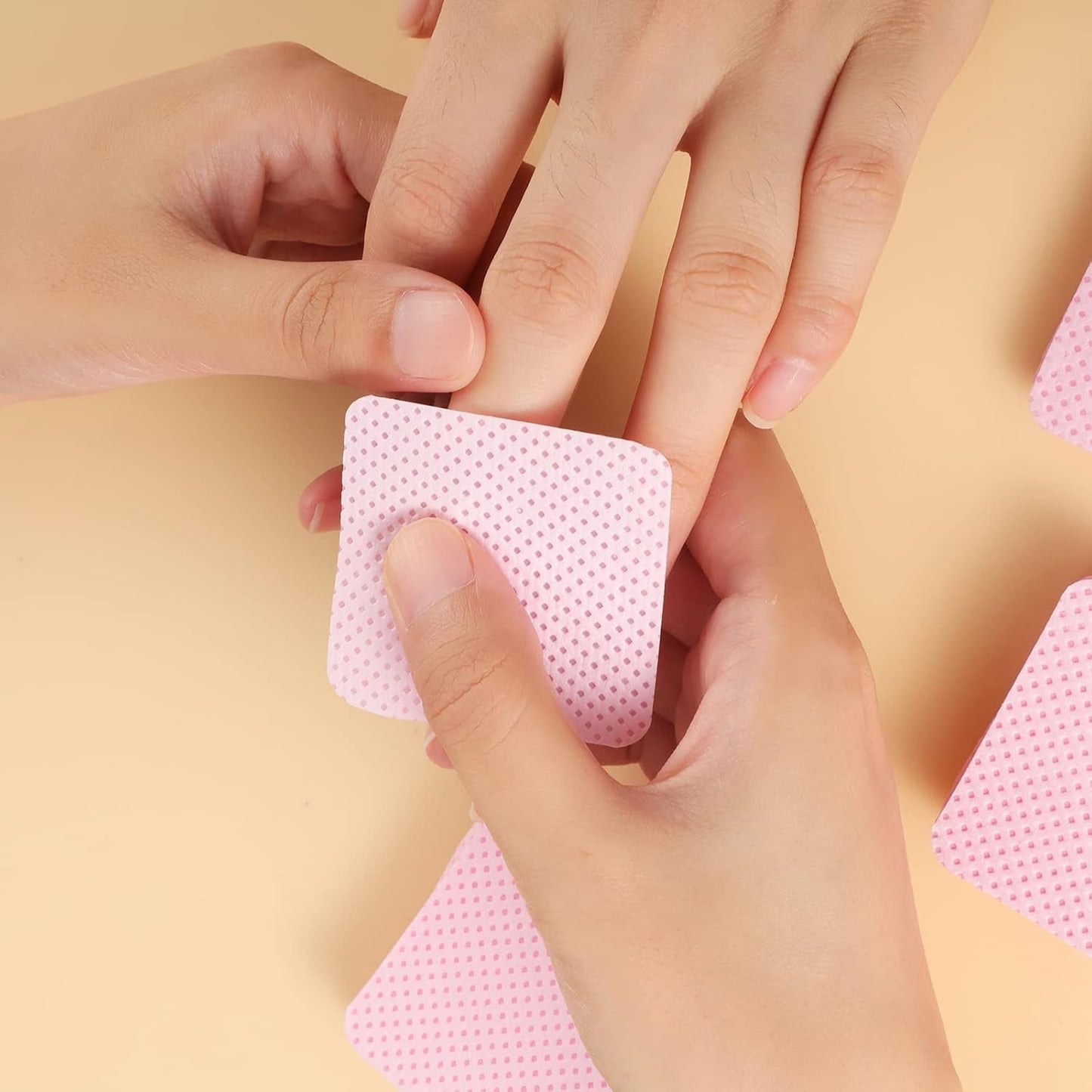300 pcs Nagellackentferner Pads, Fusselfreie Nägel Wattepads Für Nägel Nagellackentferner Lint Free Nail Wipes Cleaner Gelnägel - Rose