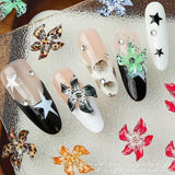 50pcs Charms d'ongles de fleurs 3D, Nail Art en gel 3D, Charms d'ongles, Bijoux d'été colorés, Accessoires d'ongles à faire soi-même, Cristaux de fleurs d'hibiscus en relief, Nail Art dégradé pour femmes