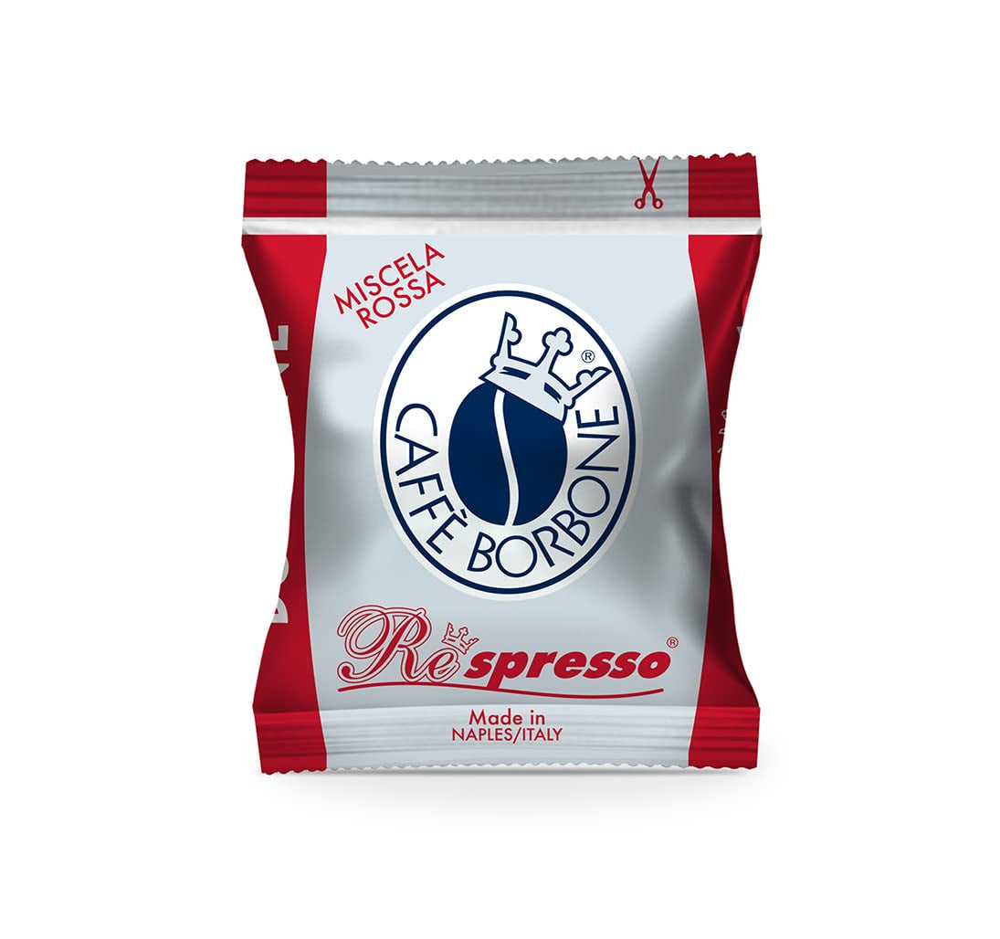 Caffè Borbone Respresso, Rote Kaffeemischung - 50 Kapseln - Compatible avec Nespresso®* Haushalts-Espressomaschinen
