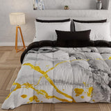 PETTI Artigiani Italiani - Couette d'hiver, Couette d'hiver, Couette simple, Double face, Impression monochrome et numérique, microfibre 100% hypoallergénique, Fabriqué en Italie