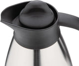 Tasse à lait sous vide Olympia avec couvercle à vis, 500 ml/17 oz, acier inoxydable avec couvercle noir, impression lait sur le côté, stations buffet pour thé et café, CL371