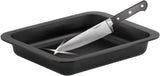 Zenker Ofenbackform (33 X 5 X 25 Cm) CUISSON SPÉCIALE, Rechteckige Auflaufform Mit Emaille-Versiegelung, Backform Mit Extra Hohem Rand (Farbe: Schwarz), Menge: 1 Stück Moules et plaques pour la pâtisserie Naty Shop