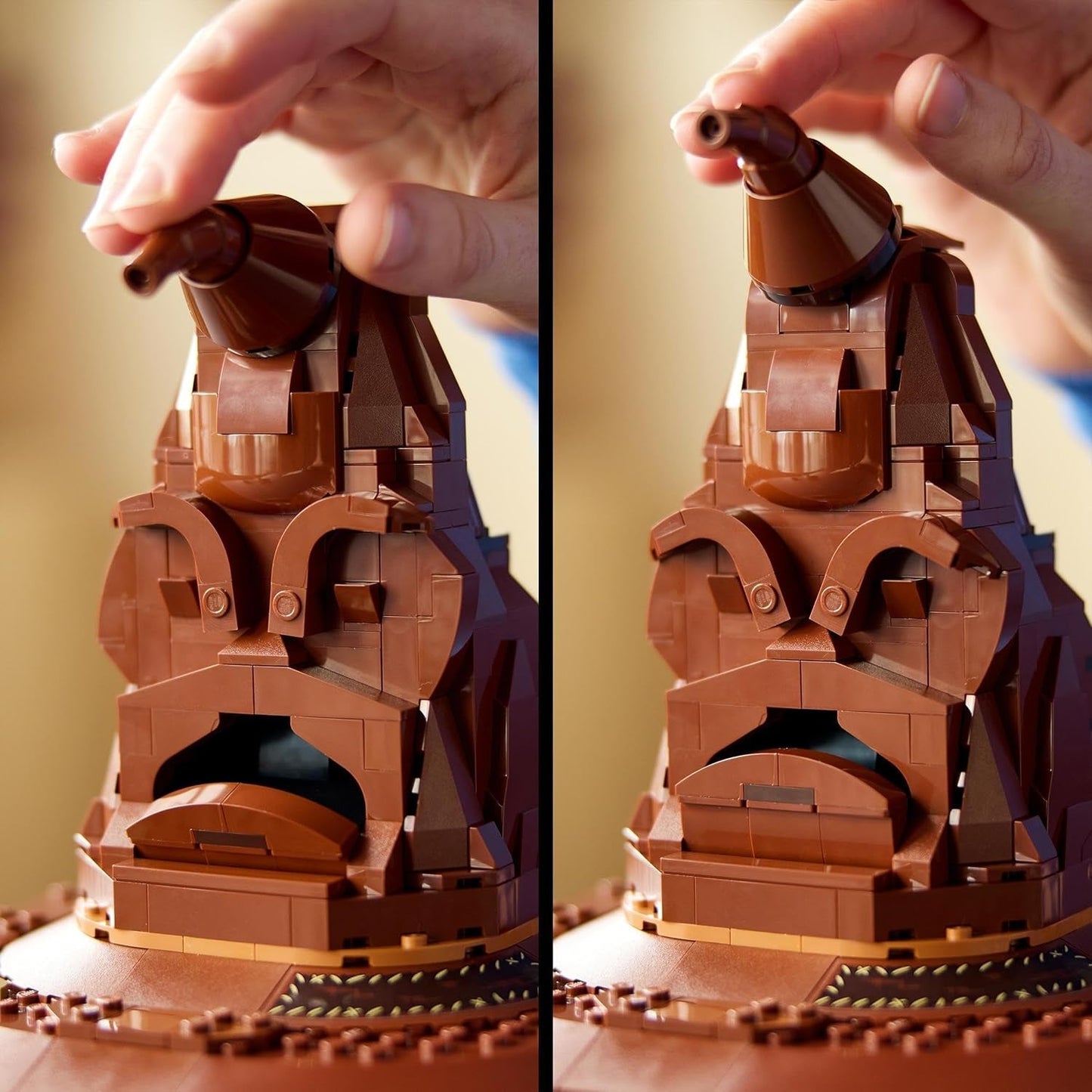 LEGO Harry Potter Chapeau parlant Poudlard modèle film pour adultes Cadeau pour femmes hommes maman papa avec 31 combinaisons de sons aléatoires vous trie dans votre maison de Poudlard 76429 Jeux de construction Besuche den LEGO-Store