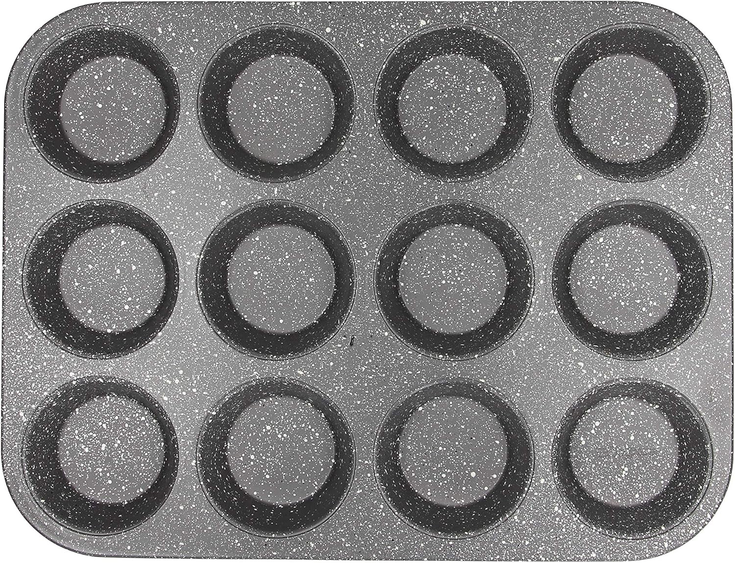 Pure Roq Muffinform Für 12 Muffins, Aluminium, Schwarz Moules et plaques à pâtisserie Naty Shop