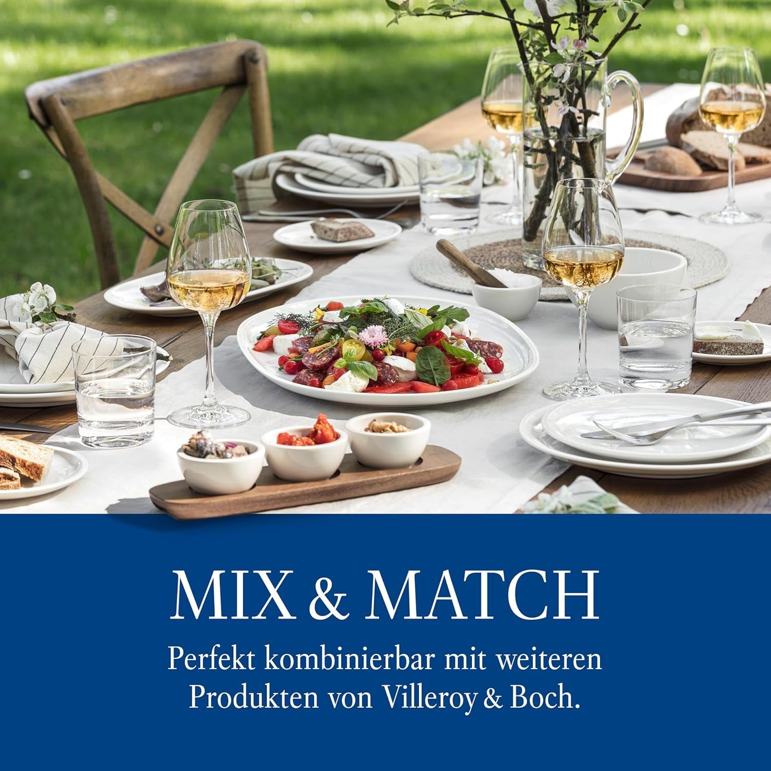 Villeroy & Boch - Manufacture Rock Service de Vaisselle, 6 Pièces, Service de Vaisselle pour 2 Personnes, Porcelaine Premium, Noir