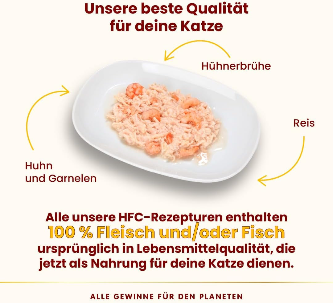 Almo Nature HFC Nourriture humide naturelle pour chat - Recettes assorties au poulet - 6 x 70g