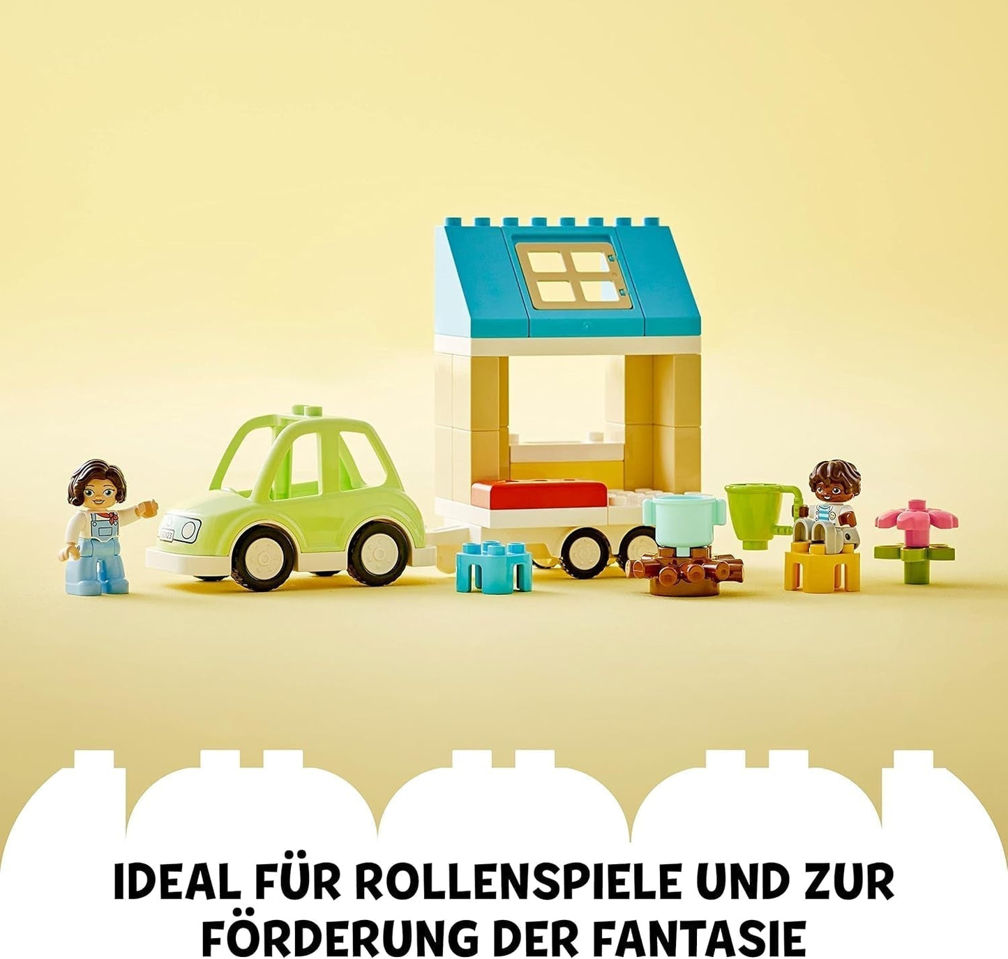 LEGO 10986 DUPLO At Home On Wheels, voiture jouet avec grandes briques, figurines et voiture jouet pour garçons et filles à partir de 2 ans, développe la motricité fine Jeux de construction Besuche den LEGO-Store