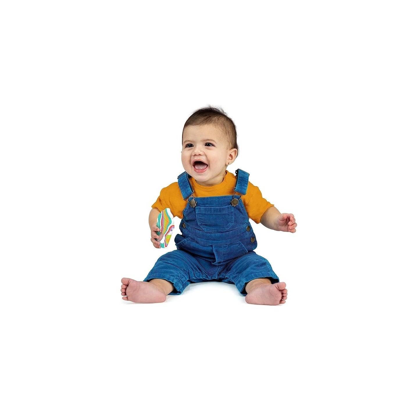 Bright Starts Anneau de dentition en silicone doux et apaisant, cornet de crème glacée facile à saisir, sans BPA, unisexe, 3 mois et plus
