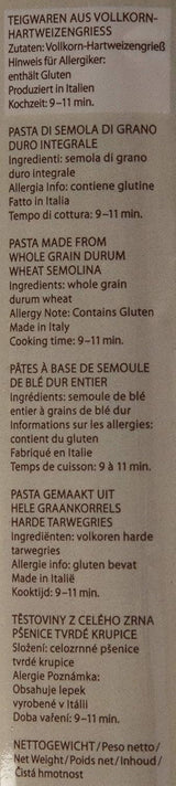 Pâtes spaghetti entières, 500 g