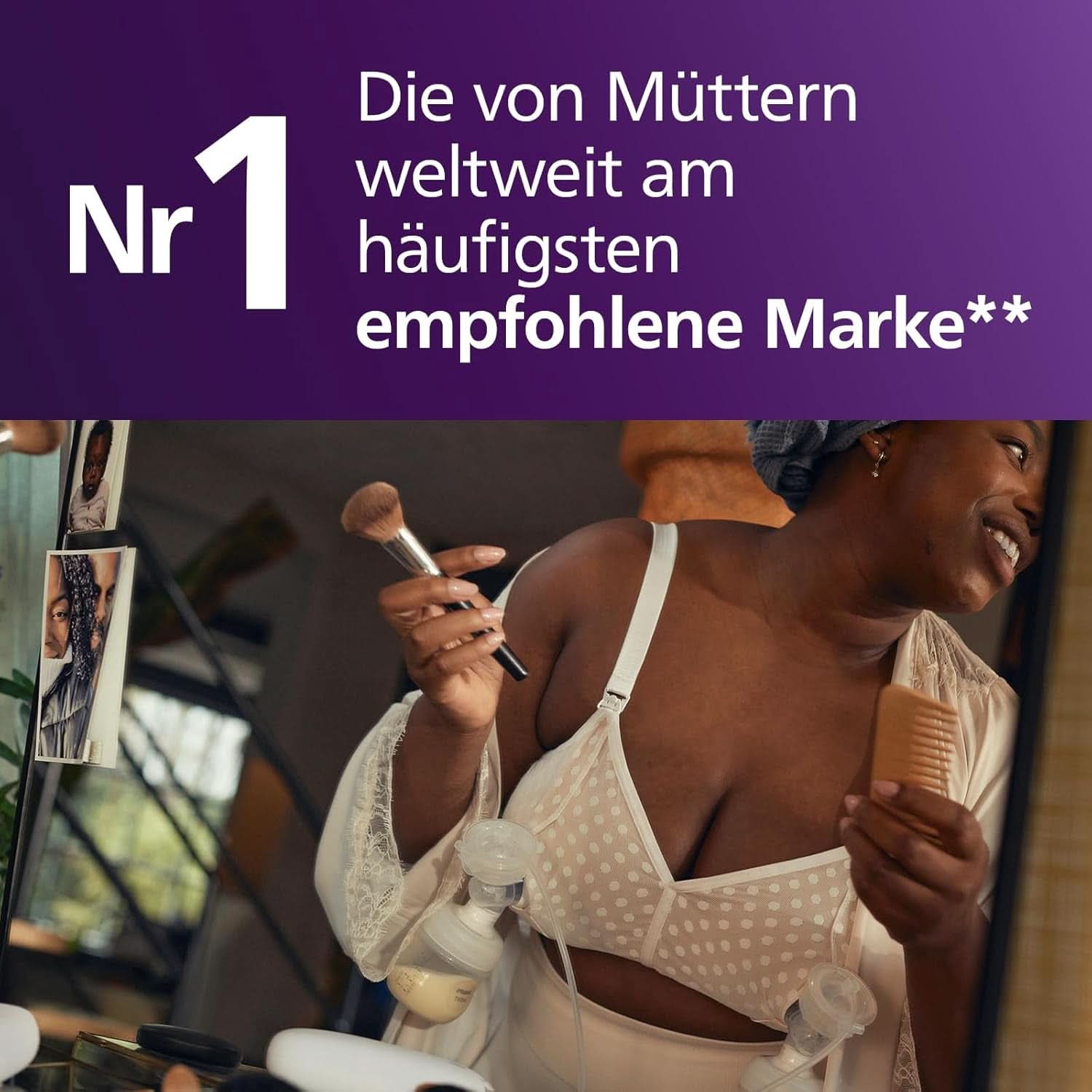Pompe à lait électronique Philips Avent Premium - Avec technologie de mouvement naturel, Wiederaufladbarem Akku, Timer-Anzeige (Modèle SCF396/31) Accessoires Alimentation et allaitement Bebe Naty Shop