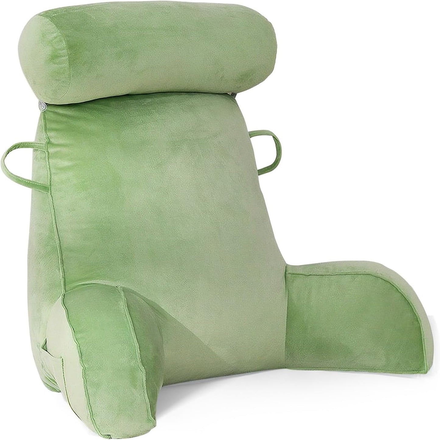Oreiller de lecture XL pour lit et canapé avec tour de cou amovible, oreiller de dos idéal pour adultes avec mousse à mémoire de forme pour lire, travailler, jouer, regarder la télévision, se détendre (gris)