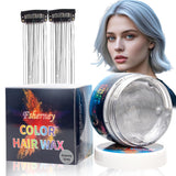 Teinture capillaire verte temporaire - Cire de coloration capillaire, tonalité de cheveux pour hommes et femmes, pommade capillaire naturelle, cire de teinture capillaire à pince de couleur pour la couleur des cheveux Crazy Party (4,23 oz, vert) Naty Shop Coloration capillaire gris 1G (1 paquet)