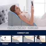 Oreiller de lecture pour lit et canapé – Oreiller en plumes en mousse à mémoire de forme – Oreiller de dossier ergonomique – Parfait pour soutenir votre dos pendant que vous vous détendez, jouez, lisez ou regardez la télévision – Large