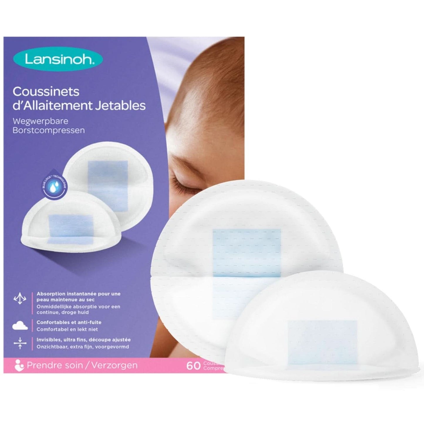 Lansinoh Einweg-Stilleinlagen, 60 Stück Accessoires d'alimentation et d'allaitement Bebe Naty Shop