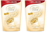 Boules de chocolat blanc Lindor | 400g Env. 30 boules de chocolat blanc fourrées fondantes | Cadeau de chocolat | Cadeau chocolat (pack de 2)