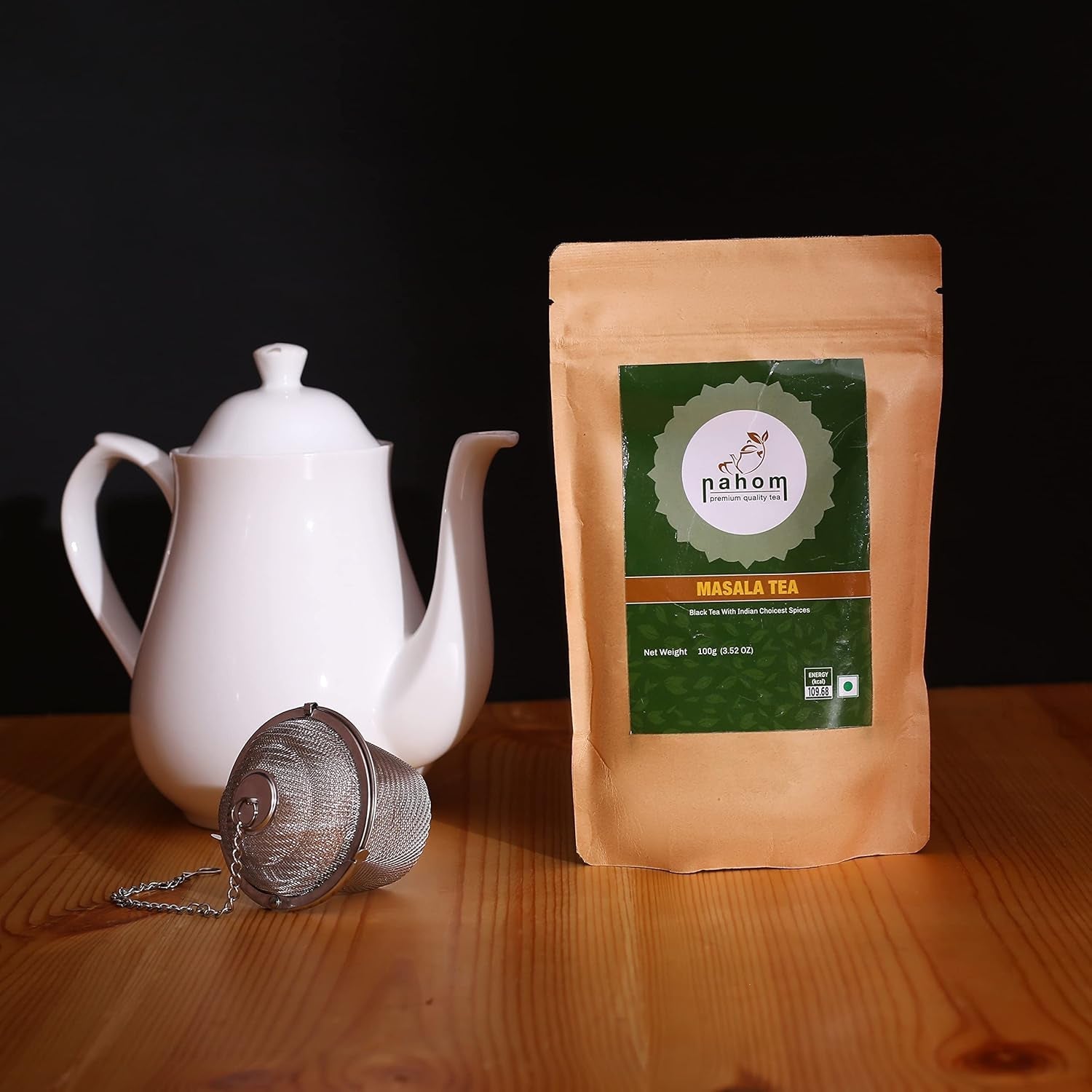 Thé en vrac Masala Chai de l'Inde | 50 tasses, mélange de thé noir, cannelle, cardamome, poivre noir | Thé Masala épicé | Chai Latte Adapté, sachet de 3,53 oz/ 100 g