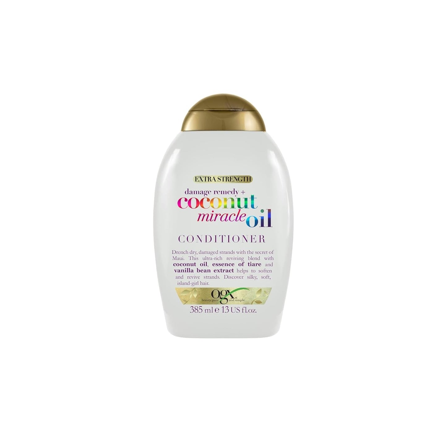 OGX Coconut Miracle Oil Conditioner, Après-shampoing hydratant pour soins capillaires à l'huile de noix de coco, 385 ml Soins capillaires OGX Conditioner