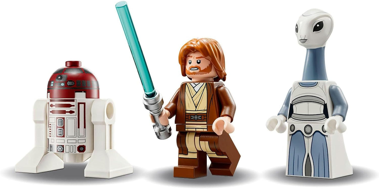 LEGO Star Wars Jedi Starfighter Obi-Wan Kenobi, jouet à construire avec Taun We, figurine de droïde et sabre laser, ensemble Attack of the Clones 75333 Jeux de construction Besuche an LEGO-Store