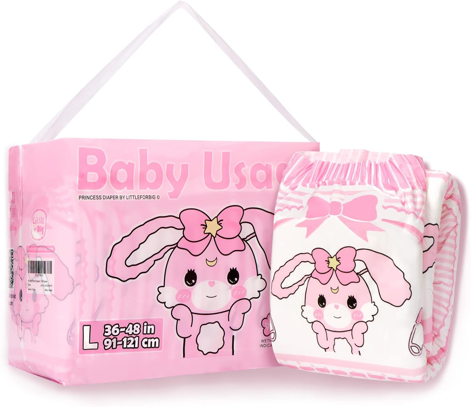 Couches imprimées adultes 5500-5800 ml, 10 pièces - Baby Usagi (XL)
