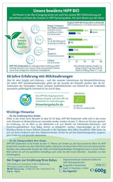 Lait de croissance biologique HiPP (4 x 600 g) après 12 mois avec calcium, fer, vitamines C et D pour les tout-petits en pleine croissance, meilleure qualité biologique