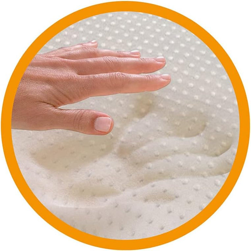 Marcapiuma - Paire d'oreillers cervicales à mémoire de forme - Miss & Mister - Partie ultra respirante - Housse 100% coton - Orthopédique - Oreiller Visco Mousse Mémoire - PRODUIT MÉDICAL - Fabriqué en Italie Oreillers standards Naty Shop