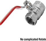 Robinet à boisseau sphérique Gardena : vanne de sortie pour utilisation intérieure et extérieure, filetage interne des deux côtés, filetage 26,5 mm (G 3/4 pouce) (7336-20)