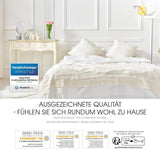 Aqua-Textil Couette 4 saisons 135X200Cm Couvertures nouées ensemble Hiver 800G Eté 600G Climatisation Couettes et couettes Oeko-Tex Naty Shop