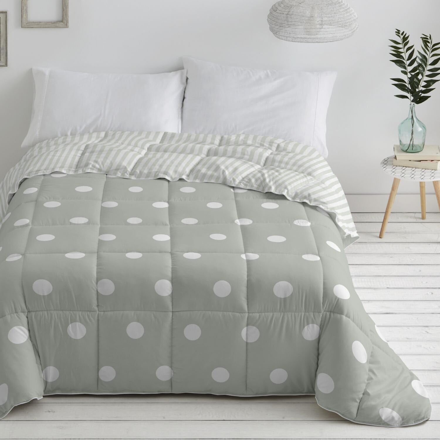 Couette couette synthétique vert menthe Ancho 150 à 160 cm Couettes et couettes Naty Shop