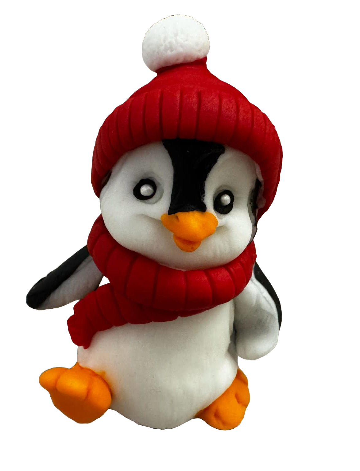 Décoration comestible en sucre, Décorations en Pâte à Sucre Pingouin d'Hiver Naty Shop