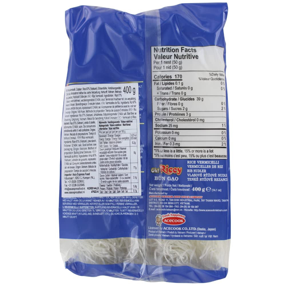ACECOOK - OU Vermicelles de Riz - (1 X 400 GR)
