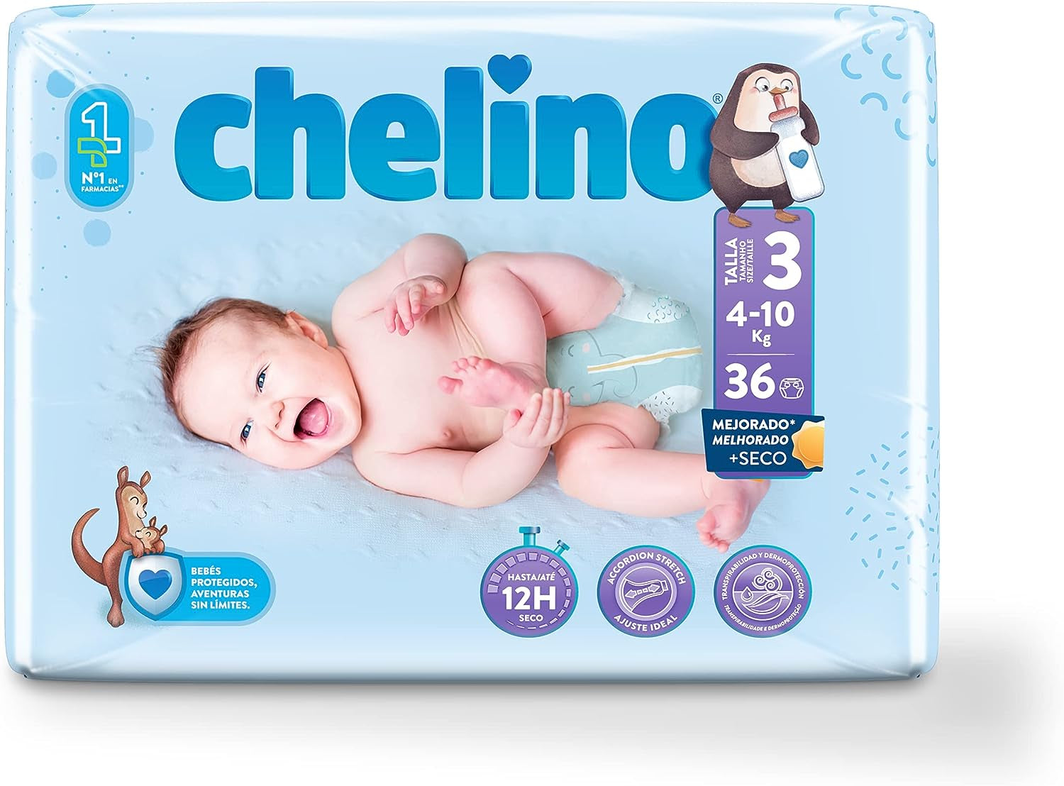 Couches Indas Fashion & Love XL, taille 6 (17-28 kg), 27 pièces