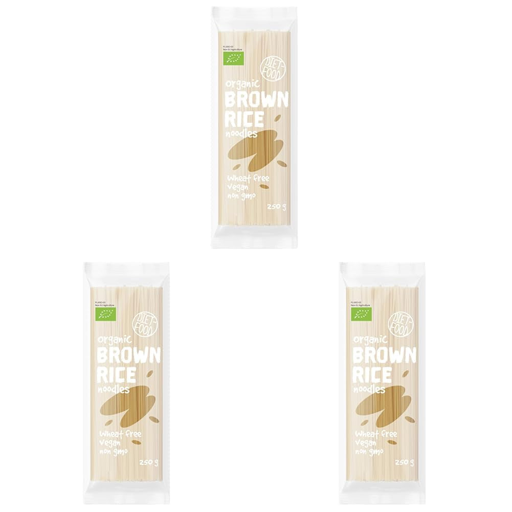 DIET-FOOD Bio Buchweizen Soba Nudeln Lebensmittel Pasta Vegane Glutenfreie Lactosefrei Sojafrei Nudeln for Vegetarier and Veganer 250 Gramm