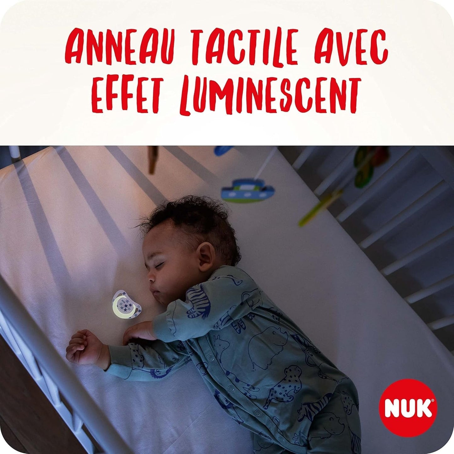 NUK Star Night & Day Sucette pour bébé 0-6 mois Glow in the Dark Silicone sans BPA Chat Rose Lot de 2