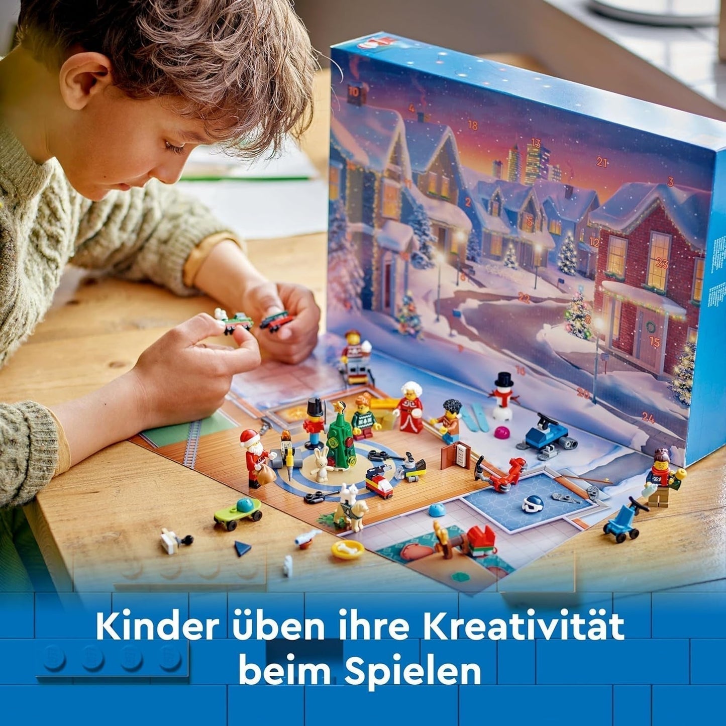 Calendrier de l'Avent LEGO City 2024, cadeau de l'Avent pour les enfants à partir de 5 ans, 24 surprises, figurines en salopette de Noël, Père Noël et Mme Père Noël, cadeau de Noël 60436 Jeux de construction Besuche den LEGO-Store